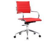 Flees Office Mid Back Chair in Red