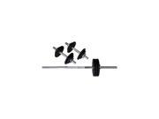 Black Threaded Weights 110 Pound Total w Bars 3 Pc Set
