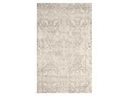 Floral Rectangular Area Rug in Light Gray and Ivory 8 ft. L x 5 ft. W 26 lbs.