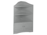 Ashland Open Shelf Corner Cabinet in Gray