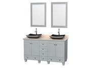 Modern Double Bathroom Vanity with Altair Black Granite Sinks