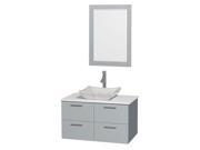 36 in. Single Bathroom Vanity with Sink and Mirror