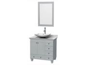 36 in. Single Bathroom Vanity with Mirror in Oyster Gray