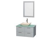36 in. Single Bathroom Vanity with Avalon Ivory Marble Sink
