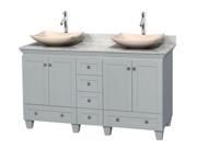 Double Bathroom Vanity in Oyster Gray