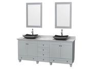 80 in. Wooden Double Sink Bathroom Vanity with 2 Mirrors