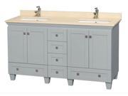 60 in. Double Bathroom Vanity with Undermount Square Sink
