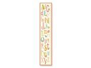 A Is For Apple Alphabet Growth Chart in Pink