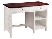 Amburg Desk in White Finish