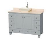 Single Bathroom Vanity with Pyra Bone Porcelain Sink