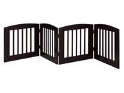 4 Panel 24in. Medium Expansion Pet Gate in Cappuccino