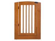 36 in. Large Individual Panel Pet Gate with Door in Chestnut