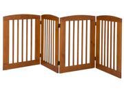 4 Panel 36 in. Large Expansion Pet Gate in Chestnut