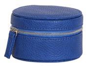 Faux Leather Travel Jewelry Case in Royal Blue