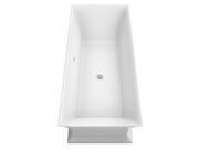 Wyndham Collection Jamie 67 inch Freestanding Bathtub in White with Polished Chrome Drain and Overflow Trim