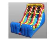 18 Foot Inflatable Double Lane Slide w Middle Climber