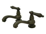 Twin Handle Basin Faucet Set in Oil Rubbed Bronze Finish