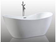 Double Ended Soaking Bathtub in White