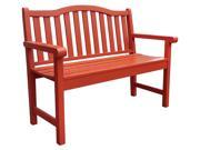 Belfort Garden Bench in Rust Finish