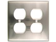Satin Nickel Double Recep Switchplate Pack of 5