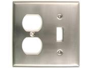 Satin Nickel Double Switch Recep Switchplate Pack of 5