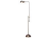 Round Floor Lamp in Brushed Steel Finish