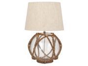 Beaumont Glass and Jute Table Lamp