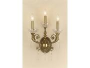 Crystorama Regal Solid Brass Strass Crystal Wall Sconce 5173 AG CL S
