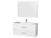 48 in. Single Bathroom Vanity with Drawer in Glossy White