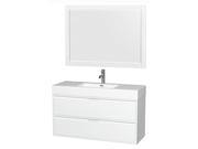 48 in. Single Bathroom Vanity Set in Glossy White