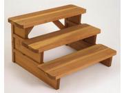 36 in. 3 Tier Step for Large Spas Mahogany