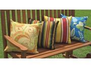2 Pc Outdoor Accent Pillows Set Black Green Floral