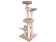 4 Tier Cat Tree w 2 Beds and 2 Cradles Red