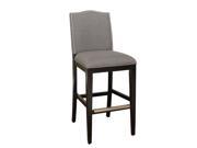 American Heritage Chase Stool in Black w Smoke Linen Upholstery 30 Inch [Set