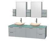 2 Pc Bathroom Vanity Set with Doors