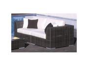 Loveseat Set in Rehau Java Brown w Cushions Canvas Taupe