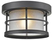 1 Light Outdoor Wall Sconce in Black Finish