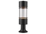 Outdoor LED Post Mount Light in Black Finish