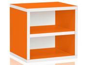 Eco Stackable Connect Storage Cube with Shelf in Orange