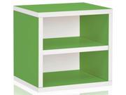 Eco Stackable Connect Storage Cube with Shelf in Green