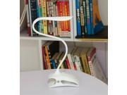 LED Clamp Lamp with Lithium Battery and USB Cable in White