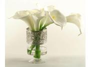 Calla Lilies in Glass Pedestal Vase