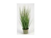 31 in. Onion Grass in Round Metal Planter