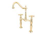 Classic Vessel Sink Faucet in Polished Brass Finish