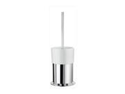 16 in. Toilet Brush with Porcelain Glass Container