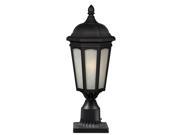 1 Light Outdoor Post Mount Light in Black Finish