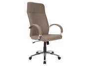 Contemporary Office Chair in Brown Fabric