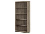 5 Shelf Bookcase in Weathered Oak Finish