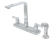 Kingston Brass KB8791NDLSP NUVO FUSION Euro high Rise Spout Kitchen Faucet With