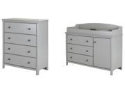 Changing Table and Chest Set in Soft Gray